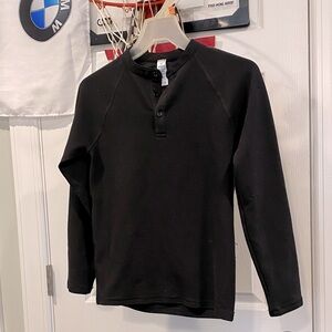 Black Long Sleeve Henley